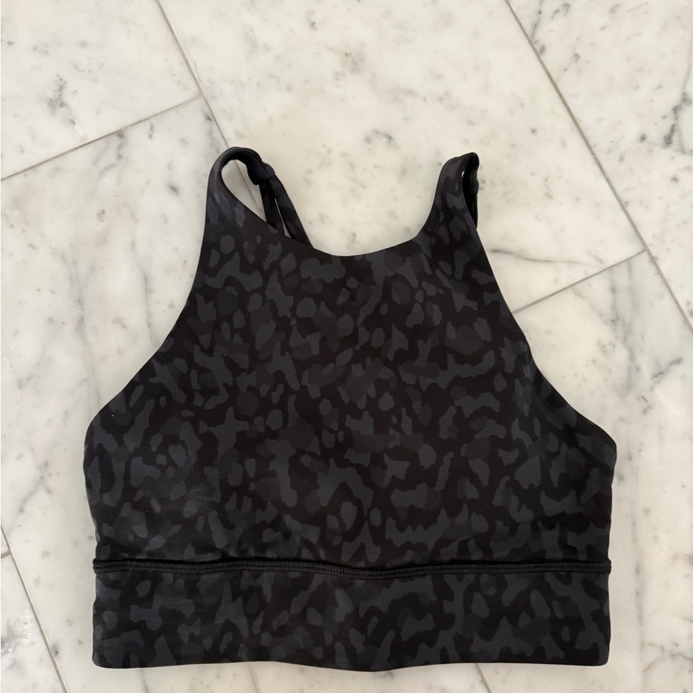 Lululemon Athletica Black Patterned Sports Bra
